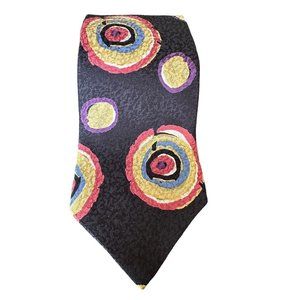 Vintage Art Deco Necktie Tie by Zylos George Machado  100% Silk 56”x4”